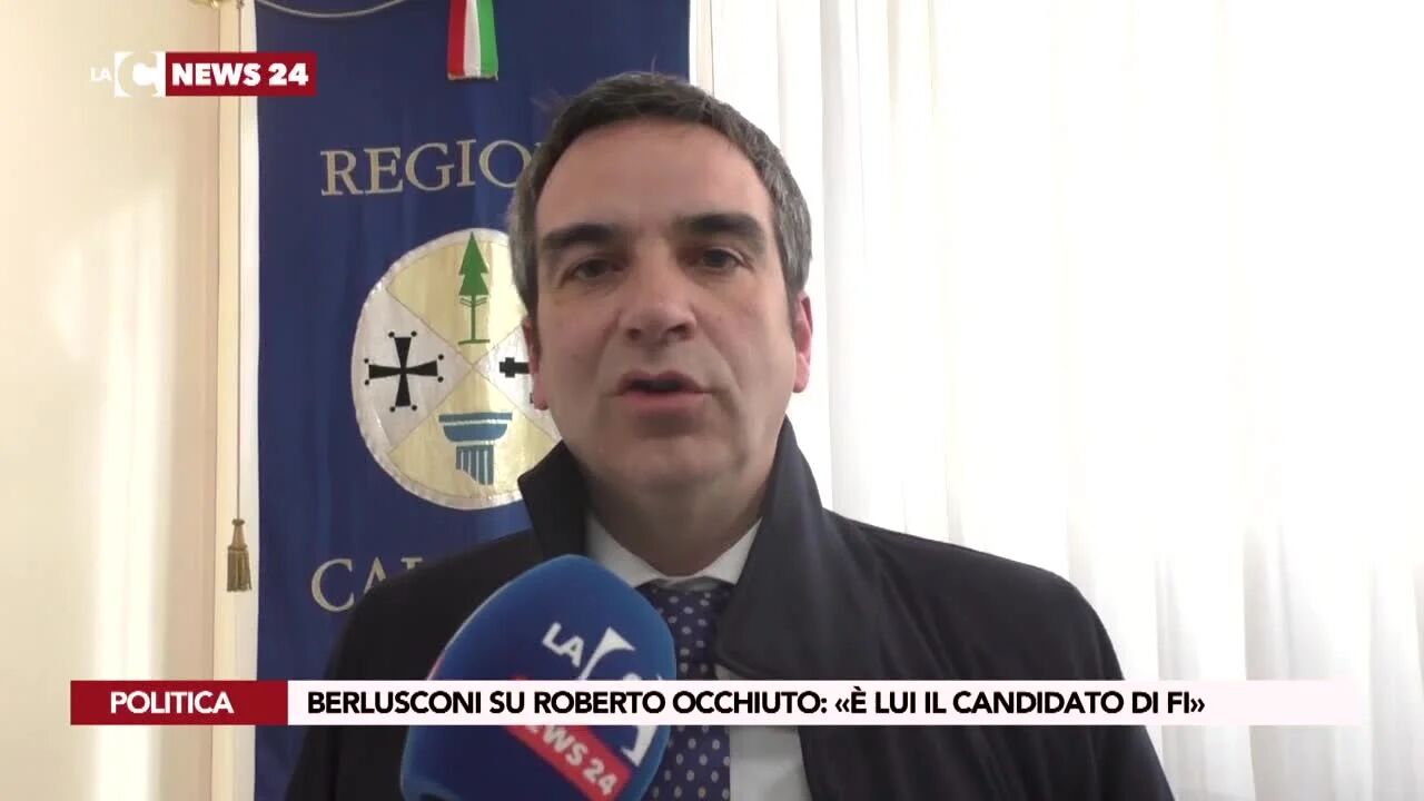 Berlusconi su Roberto Occhiuto: «È lui il candidato di Fi»