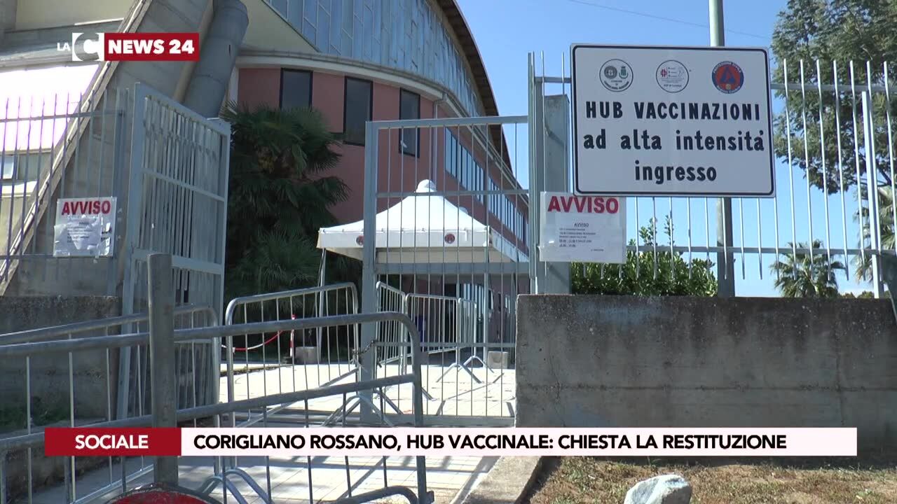 Corigliano Rossano, hub vaccinale: chiesta la restituzione