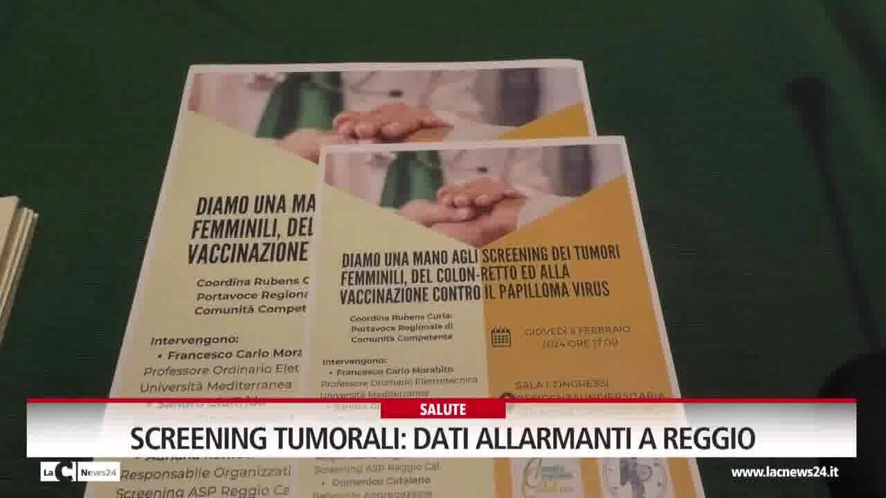 Screening tumorali: dati allarmanti a Reggio