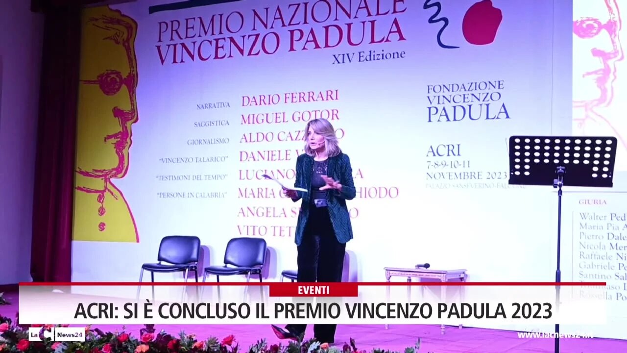 Acri: si è concluso il premio Vincenzo Padula 2023