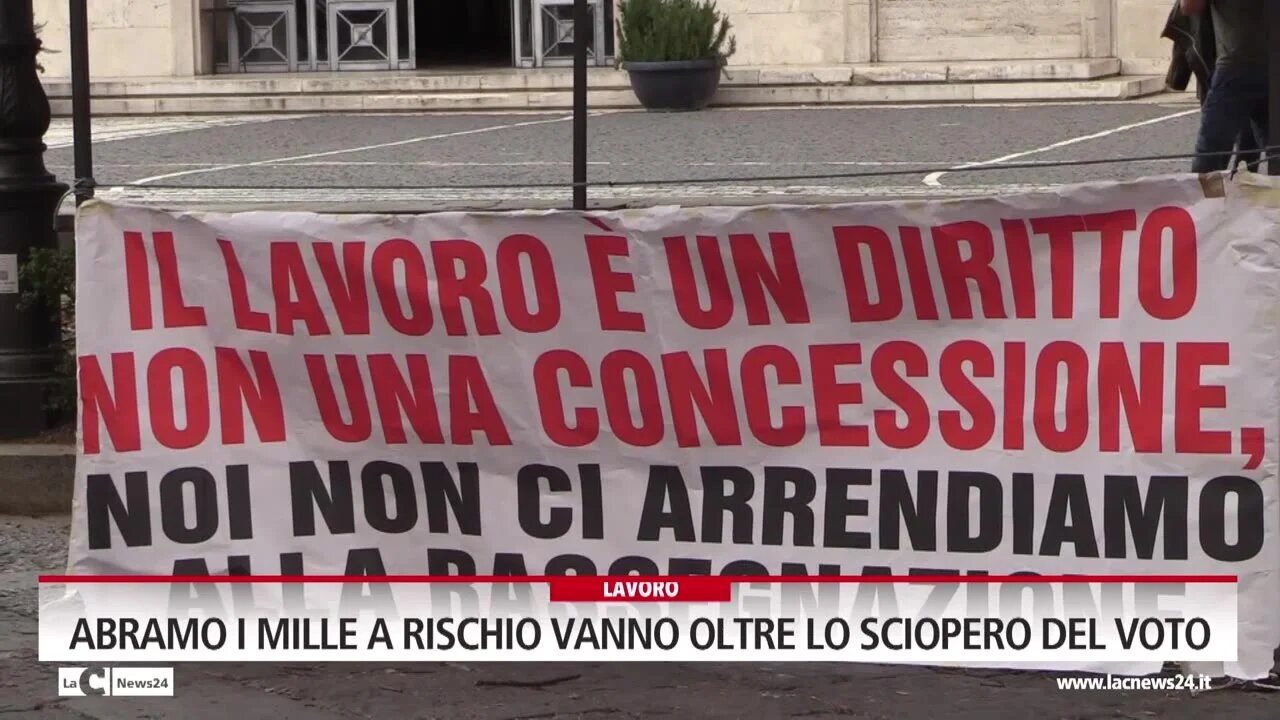 Abramo i mille a rischio vanno oltre lo sciopero del voto