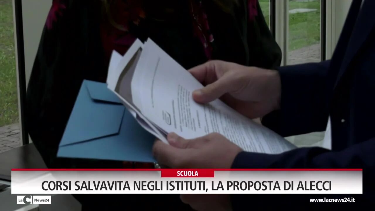 Corsi salvavita negli istituti, la proposta di Alecci