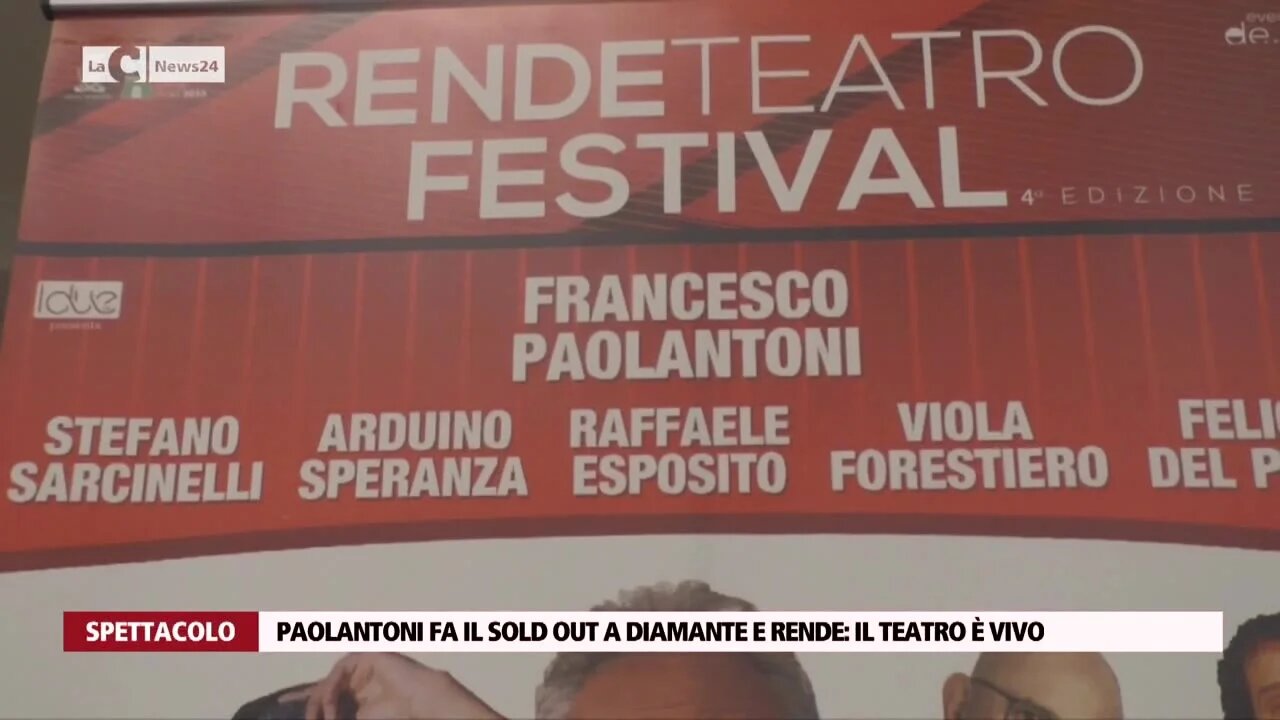 Paolantoni fa il sold out a Diamante e Rende: il teatro è vivo