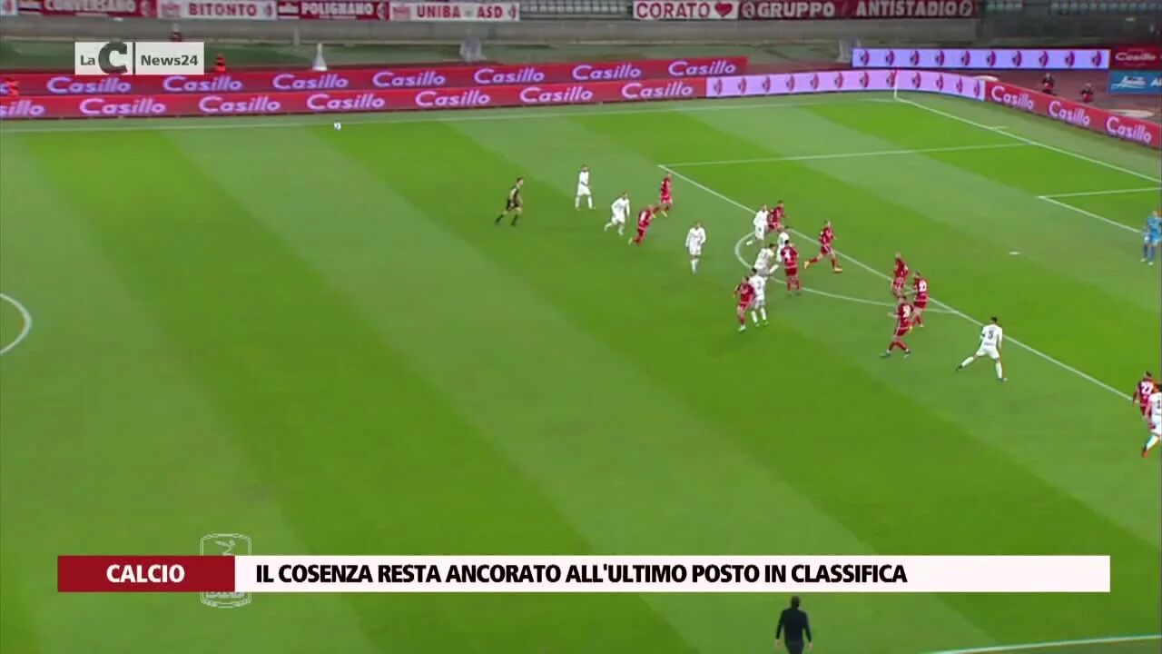 Il Cosenza resta ancorato all'ultimo posto in classifica