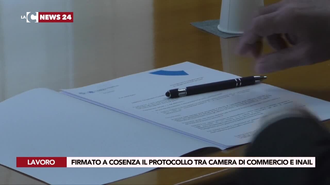 Sicurezza sul lavoro, firmato a Cosenza il protocollo tra Camera di Commercio e Inail