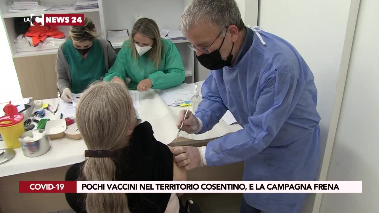 Pochi vaccini nel territorio cosentino, e la campagna frena