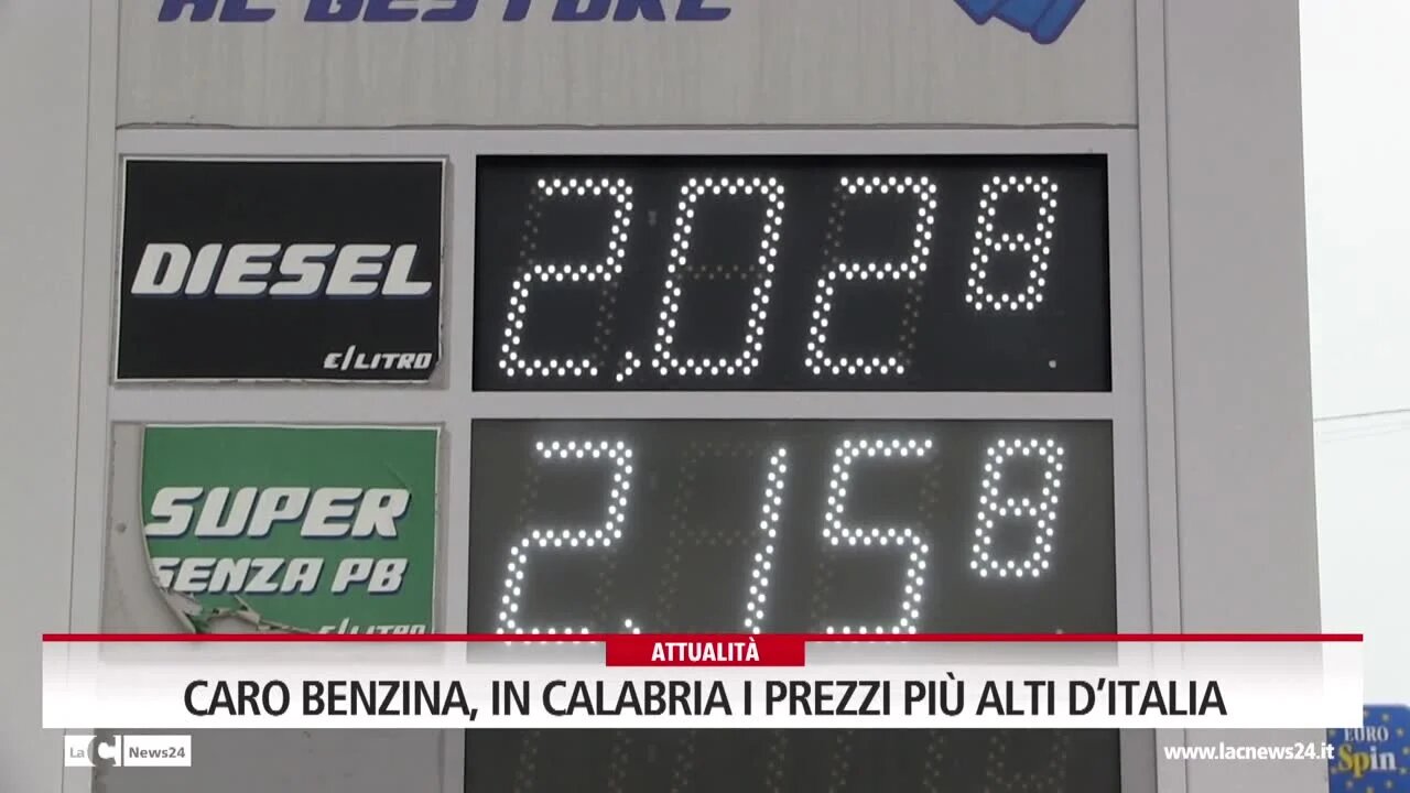 Caro benzina, in Calabria i prezzi più alti d’Italia