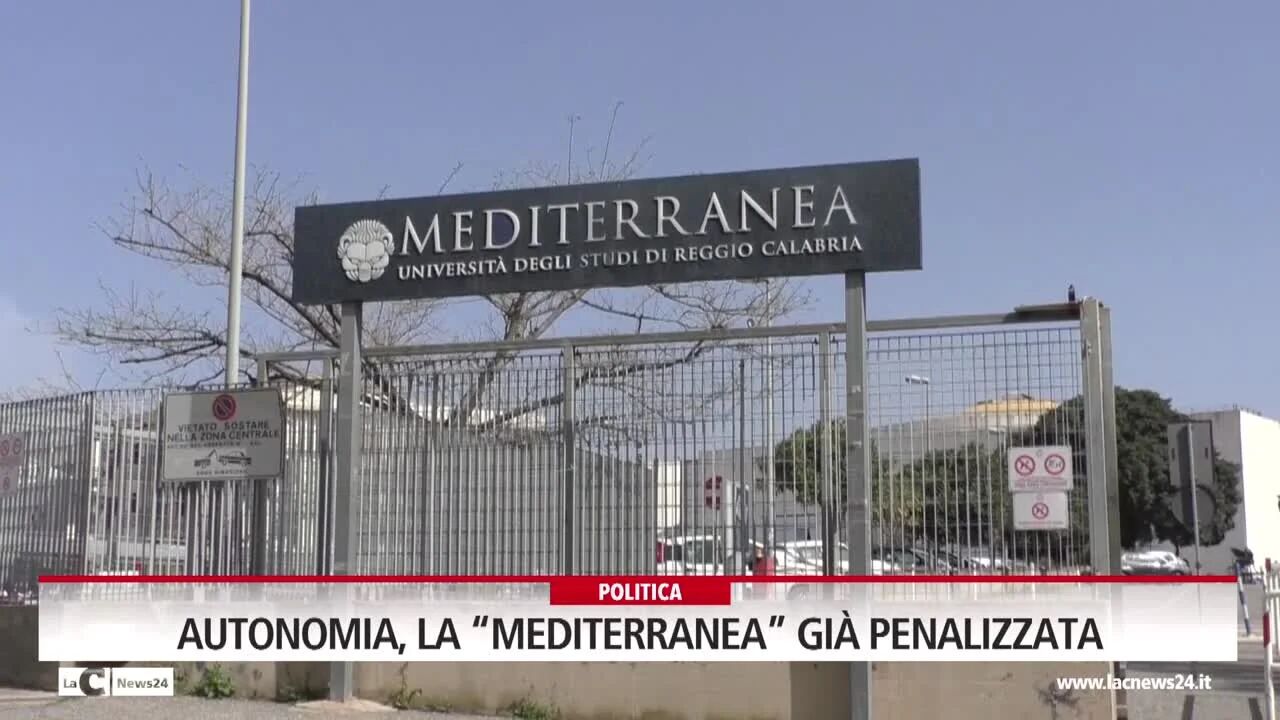 Autonomia, il rettore della Università “Mediterranea”: «Ateneo già penalizzato»