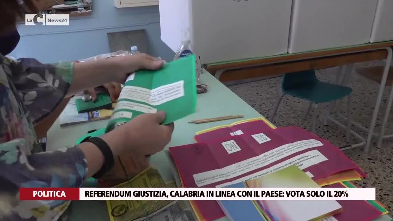 Referendum giustizia, Calabria in linea con il Paese: vota solo il 20%