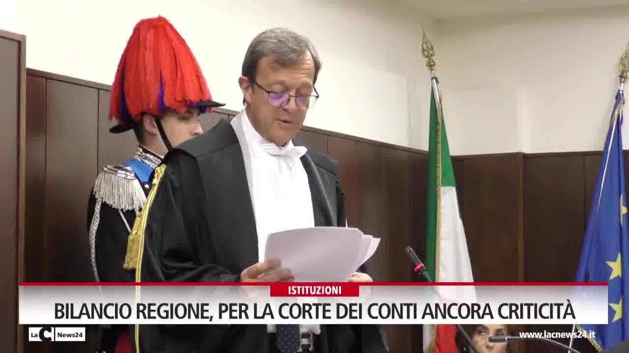 Bilancio regione, per la corte dei conti ancora criticità