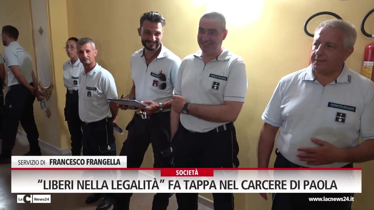 "Liberi nella legalità" fa tappa nel carcere di Paola