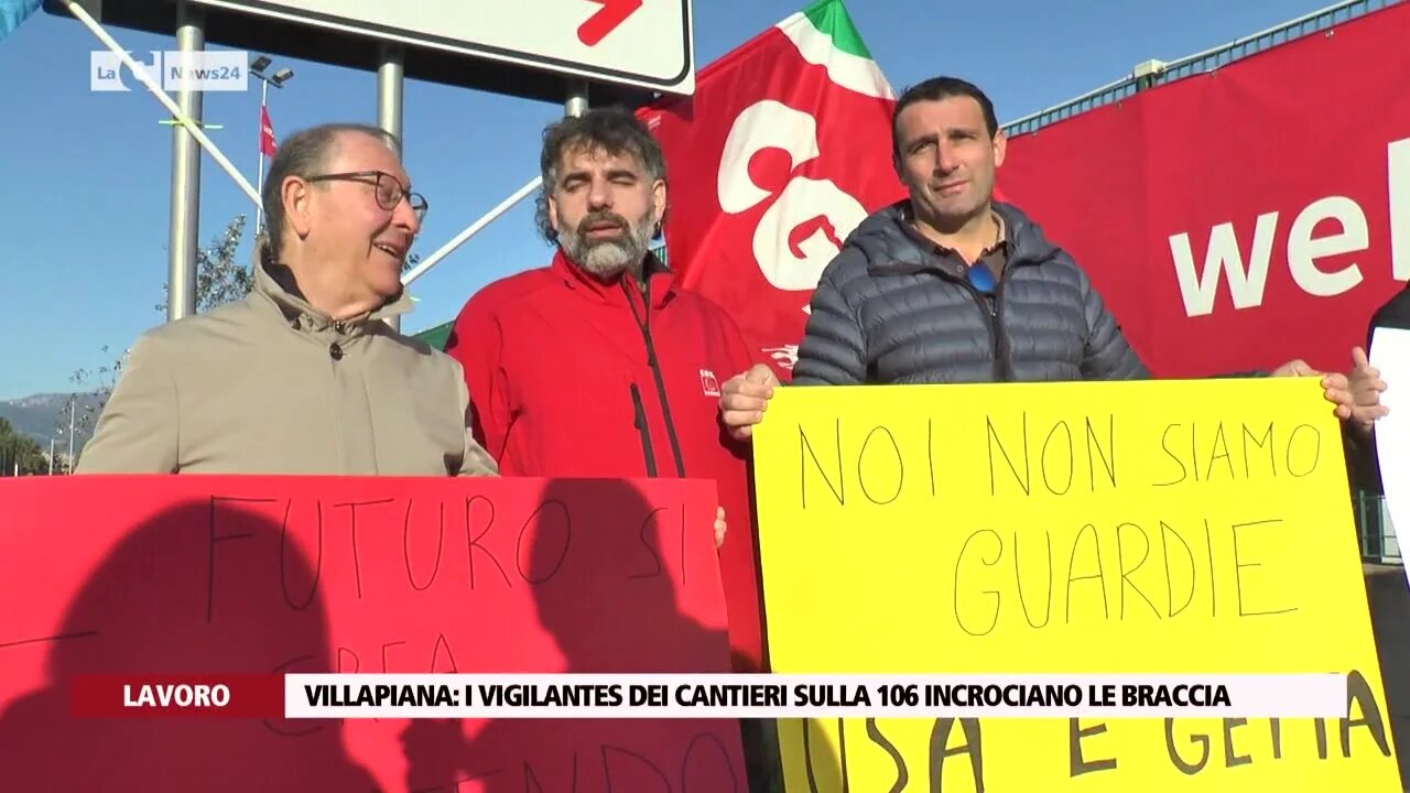 Villapiana: i vigilantes dei cantieri sulla 106 incrociano le braccia