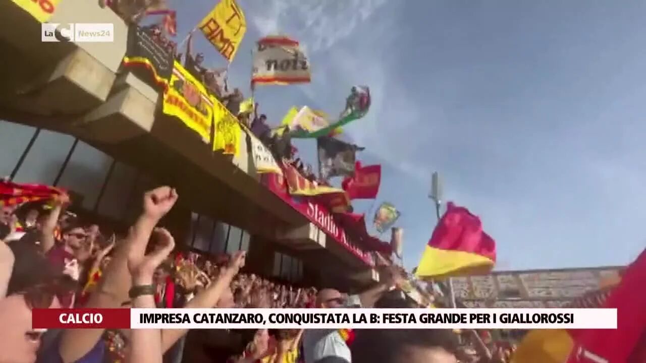 Impresa Catanzaro, conquistata la B, festa grande per i giallorossi