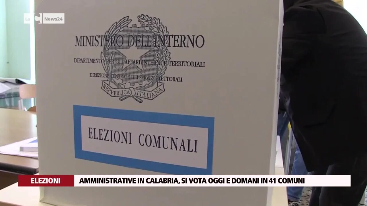 Amministrative in Calabria, si vota oggi e domani in 41 comuni