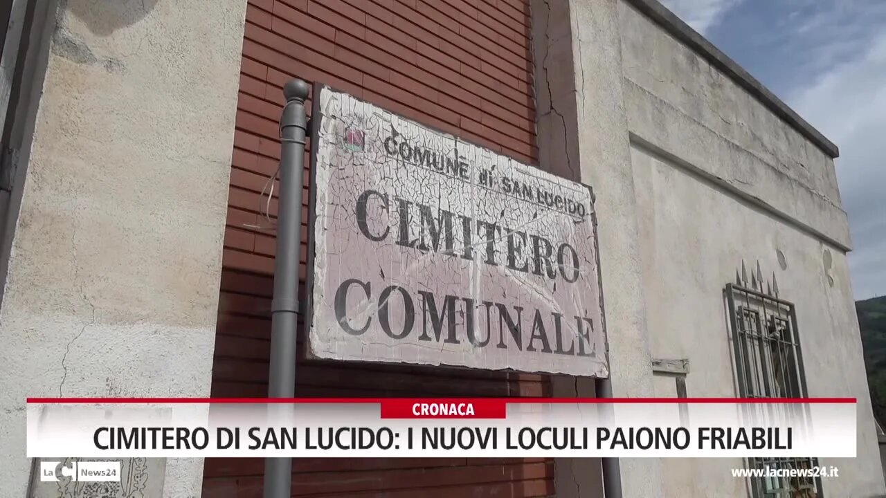 Cimitero di San Lucido, i nuovi loculi paiono friabili