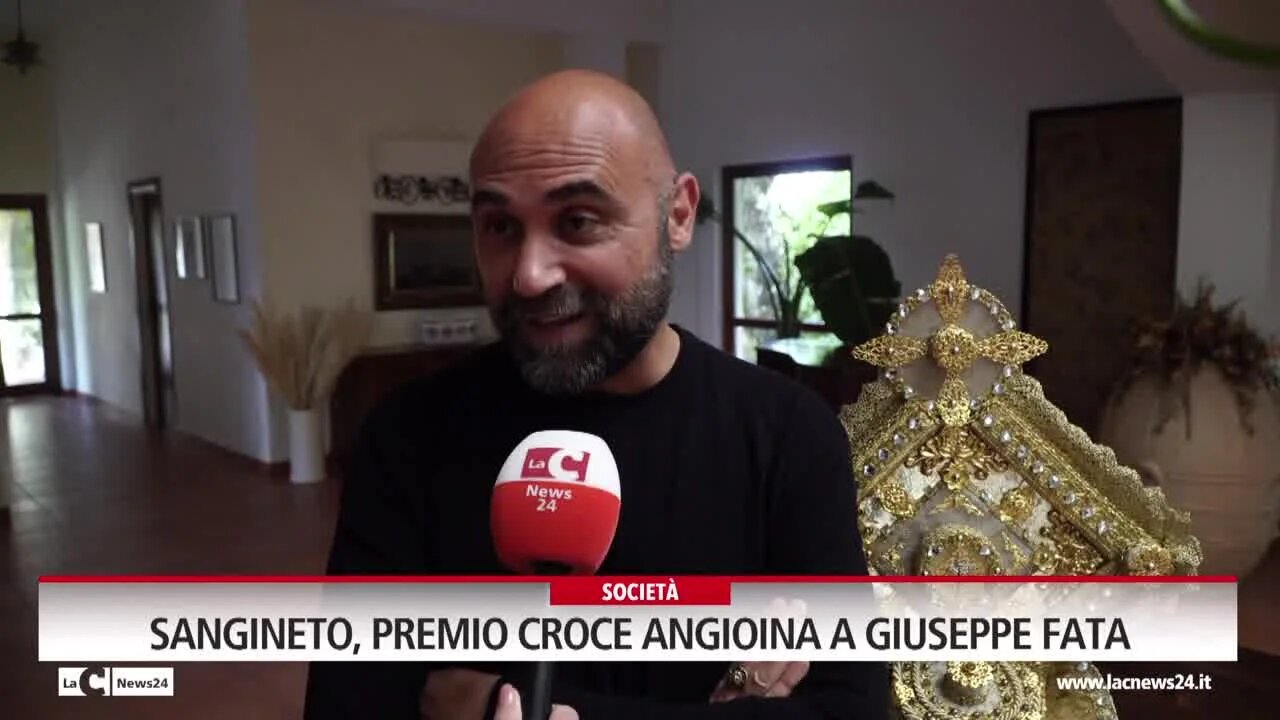 Sangineto, premio croce angioina a Giuseppe Fata