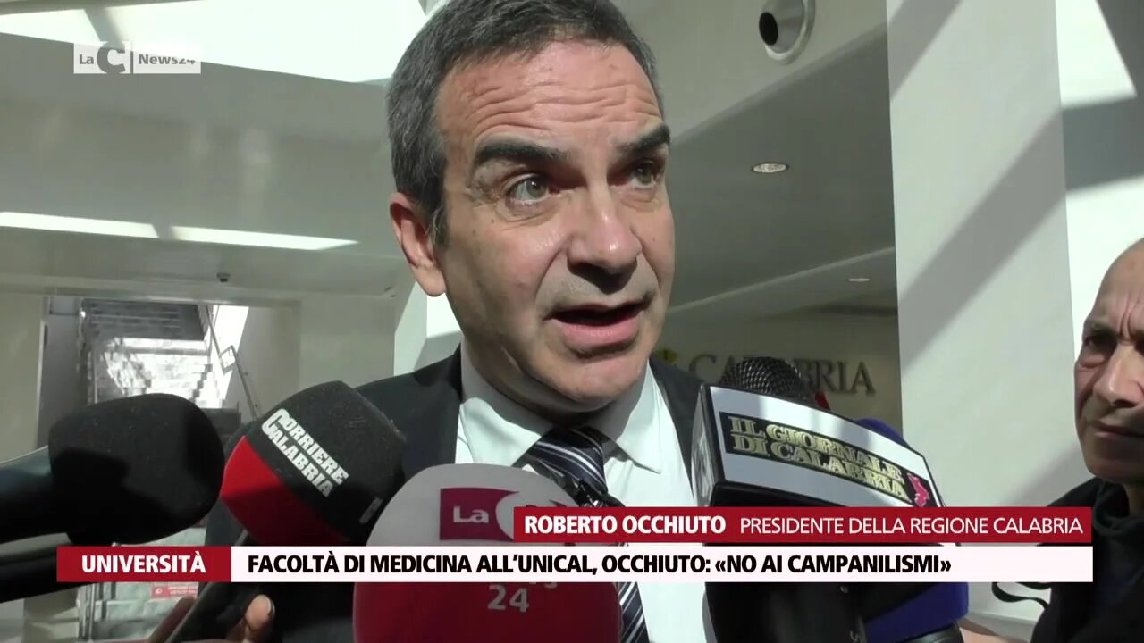 Facoltà di medicina all’Unical, Occhiuto: «no ai campanilismi»