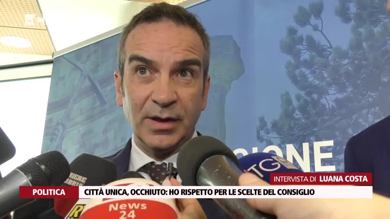 Città Unica, Occhiuto: ho rispetto per le scelte del Consiglio