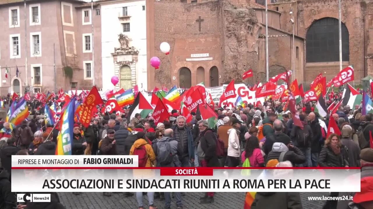 Associazioni e sindacati riuniti a Roma per la pace