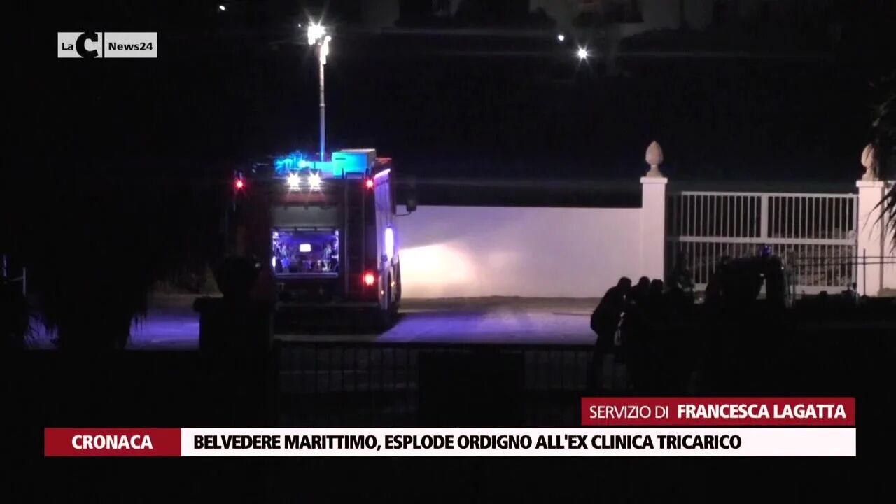 Belvedere Marittimo, esplode ordigno all'ex clinica Tricarico