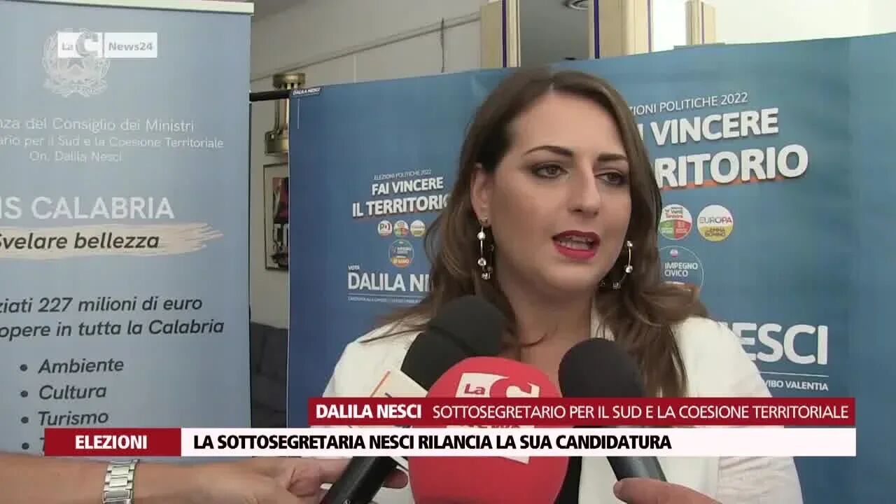 La sottosegretaria Nesci rilancia la sua candidatura