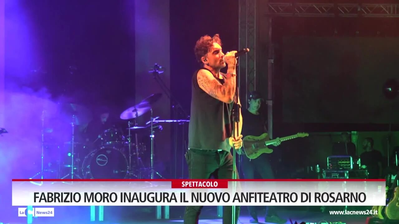 Fabrizio Moro inaugura il nuovo anfiteatro di Rosarno