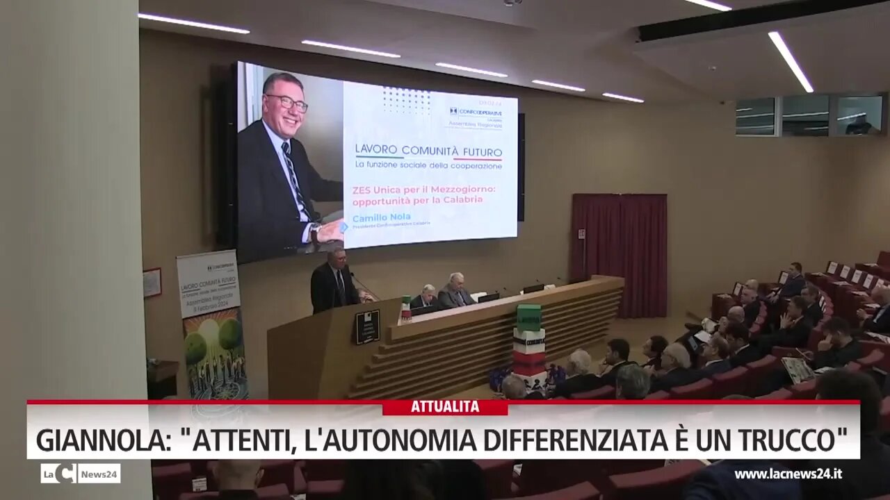 Giannola: \" Attenti, l'autonomia differenziata è un trucco\"