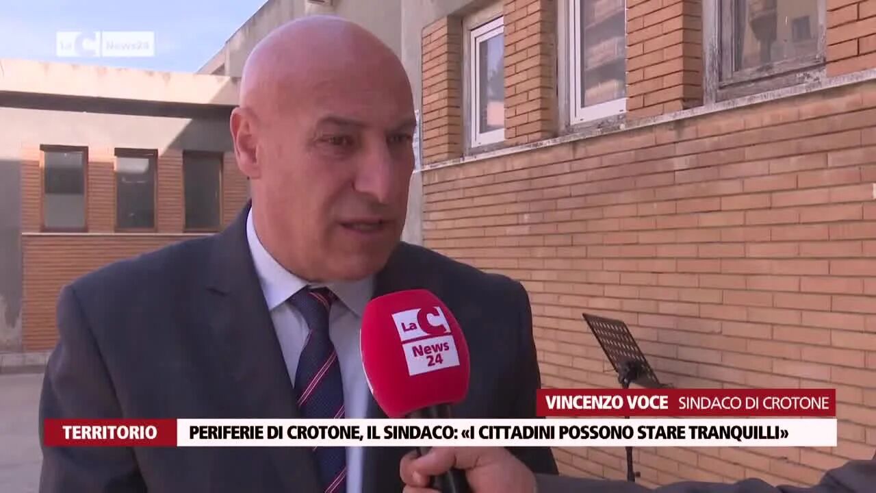 Periferie di Crotone, il sindaco: «I cittadini possono stare tranquilli»