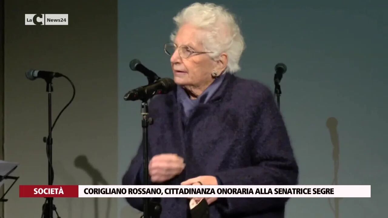 Corigliano Rossano, cittadinanza onoraria alla senatrice Segre