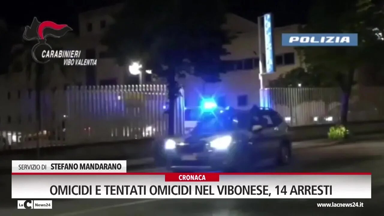 Omicidi e tentati omicidi nel Vibonese, 14 arresti