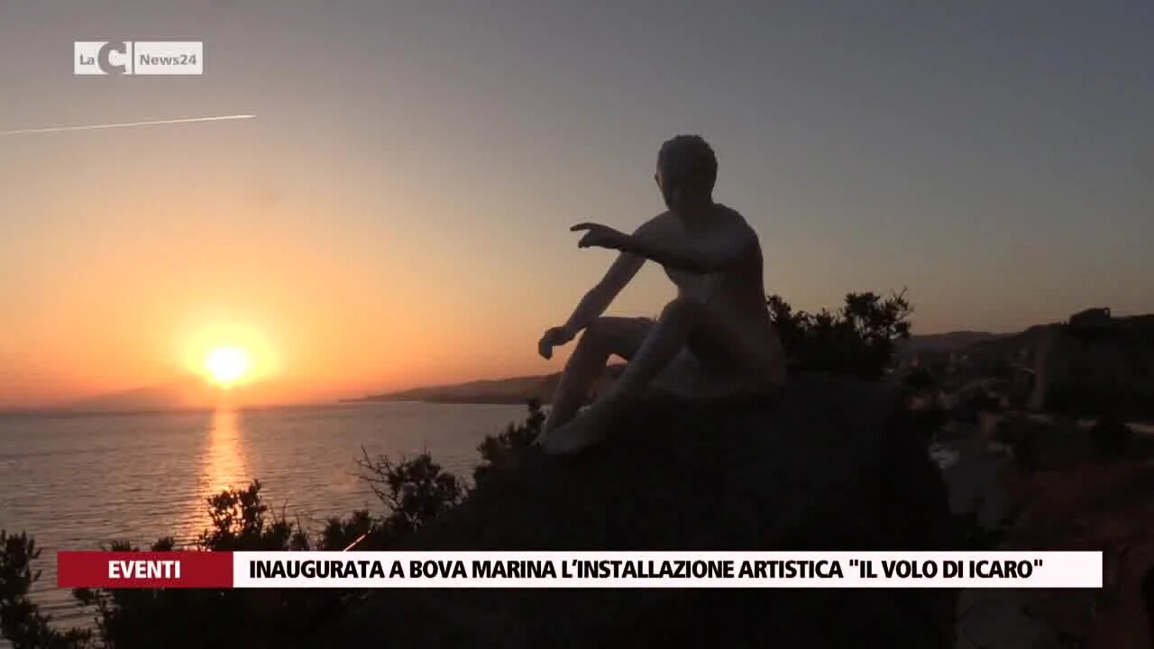 Inaugurata a Bova Marina l’installazione artistica \"Il volo di Icaro\"