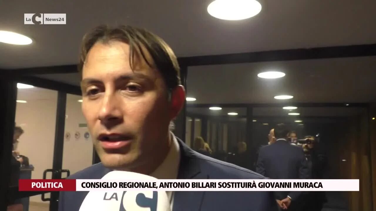 Consiglio regionale, Antonio Billari sostituirà Giovanni Muraca