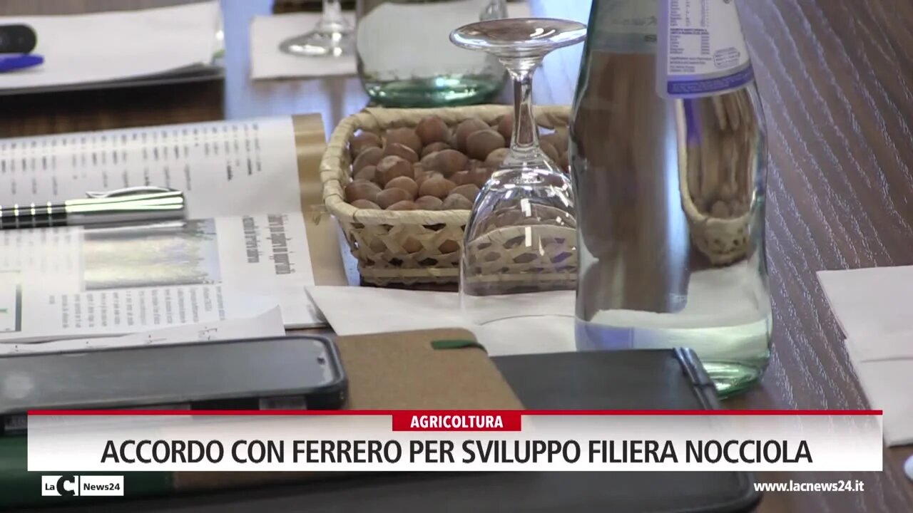 Accordo con Ferrero per sviluppo filiera nocciola