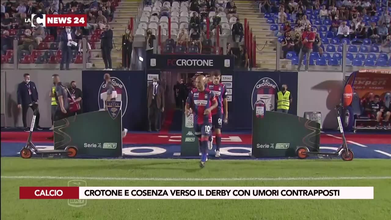 Crotone e Cosenza verso il derby con umori contrapposti
