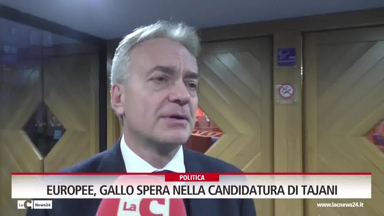 Europee: Gallo spera nella candidatura di Tajani