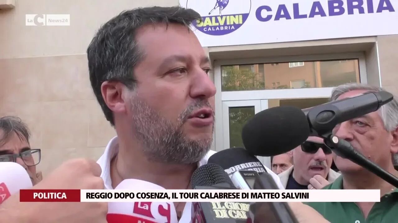 Reggio dopo Cosenza, il tour calabrese di Matteo Salvini