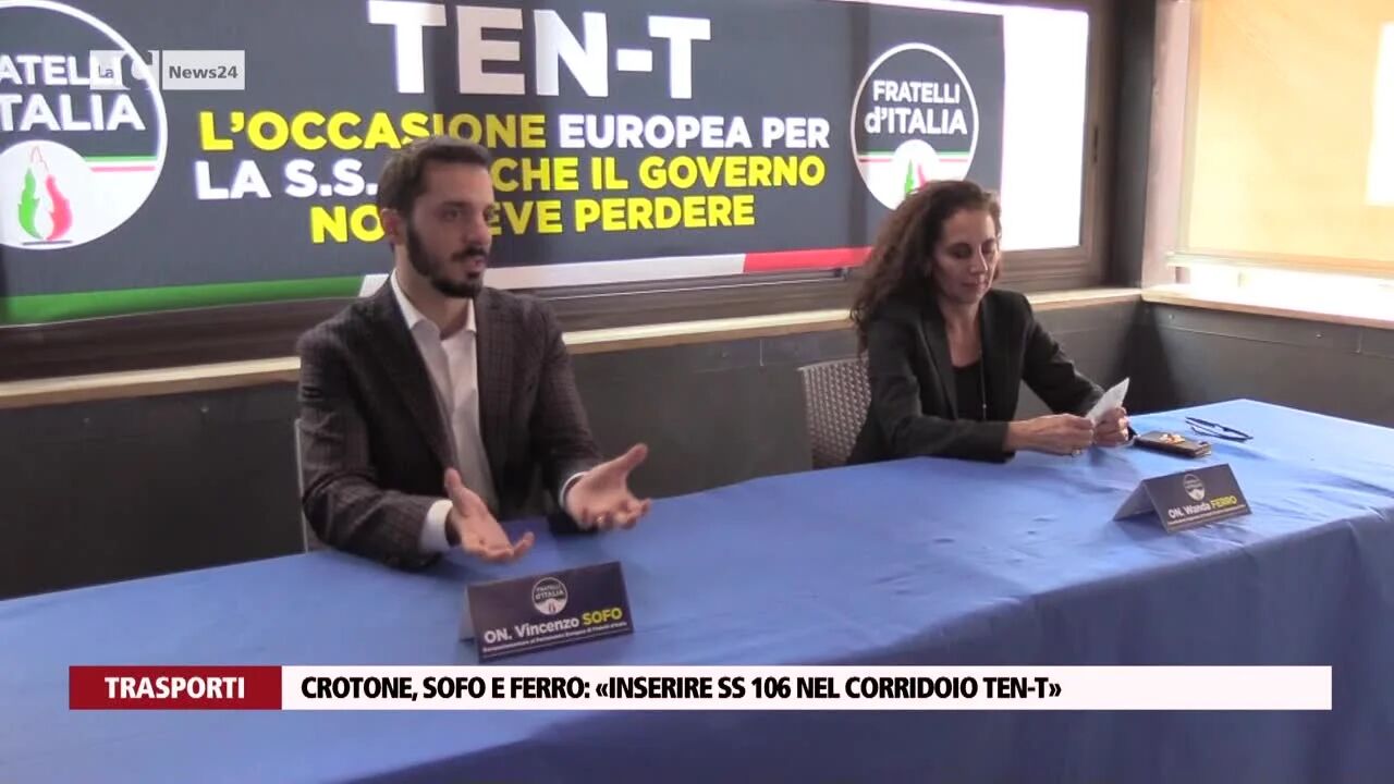 Crotone, Sofo e Ferro: «Inserire SS 106 nel corridoio Ten-t»