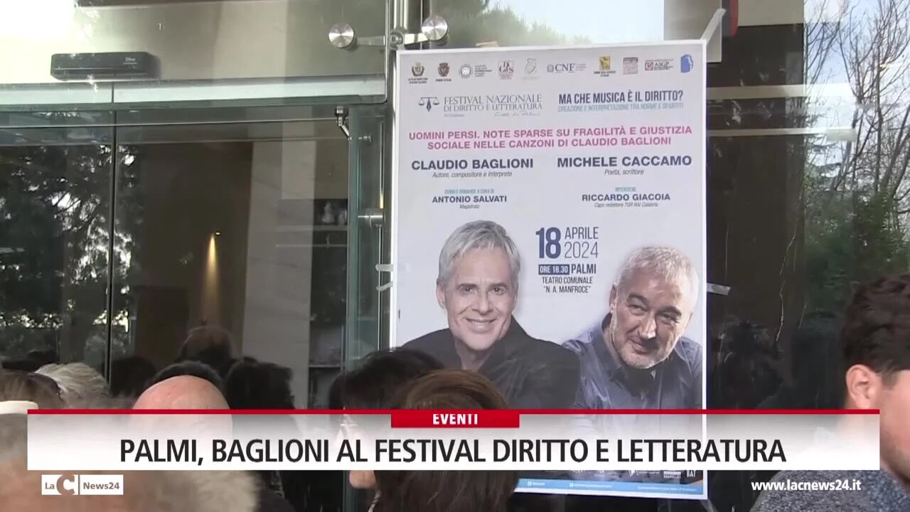 Claudio Baglioni in Calabria all’evento culturale di Palmi: «Nei testi delle canzoni d’amore ho dato il meglio di me»