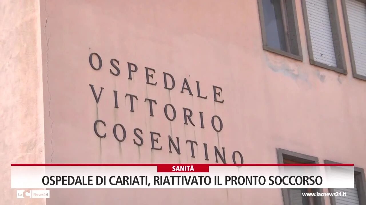 Ospedale di Cariati, riattivato il pronto soccorso