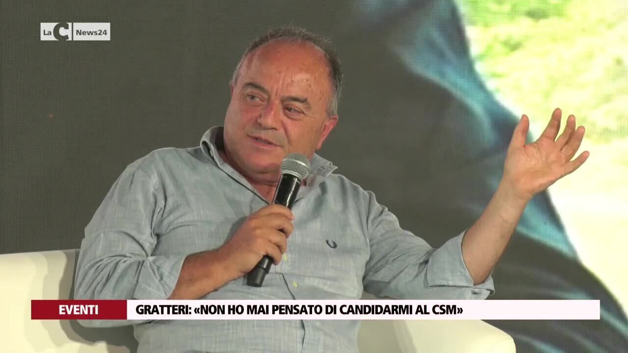 Gratteri: «Non ho mai pensato di candidarmi al Csm, l'ho fatto solo credere»