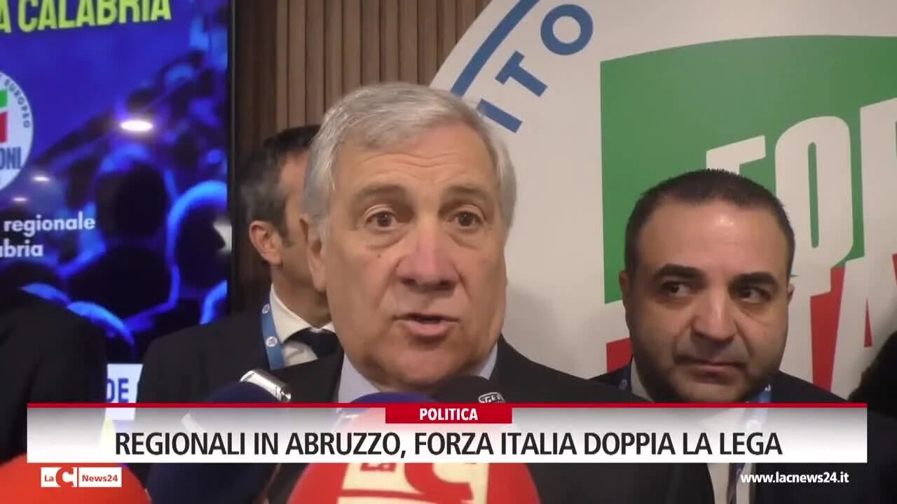 Regionali in Abruzzo, Forza Italia doppia la lega