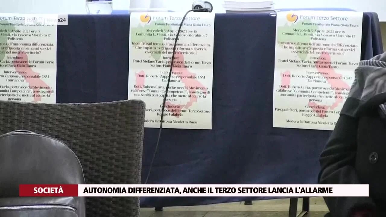 Autonomia differenziata, anche il terzo settore lancia l'allarme