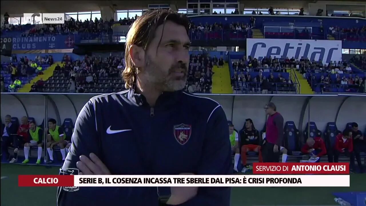 Serie B, il Cosenza incassa tre sberle dal Pisa: è crisi profonda