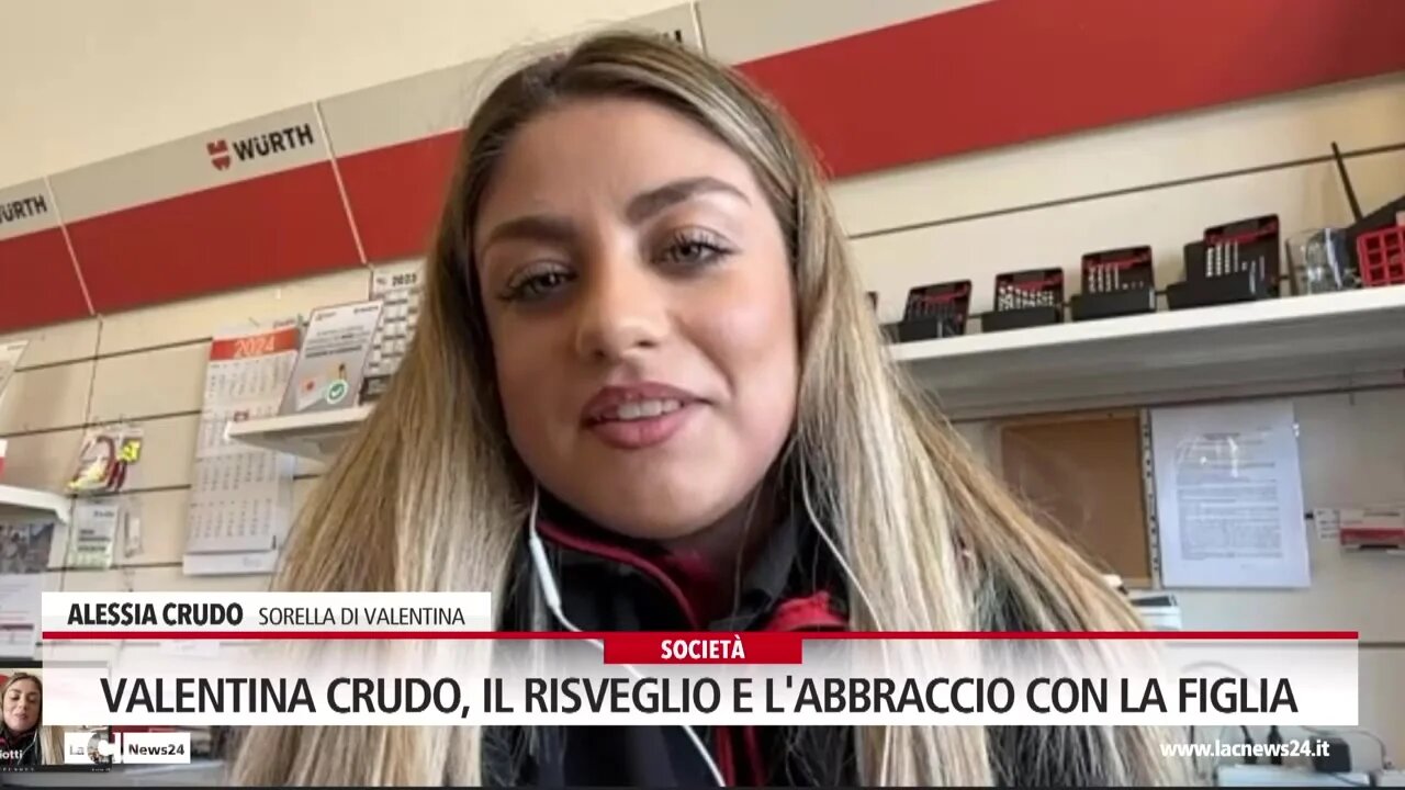 Valentina Crudo, il risveglio e l'abbraccio con la figlia