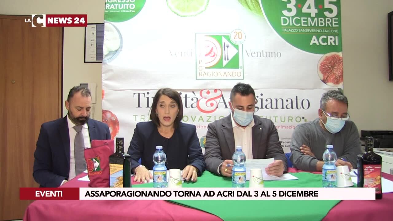 Assaporagionando torna ad Acri dal 3 al 5 dicembre