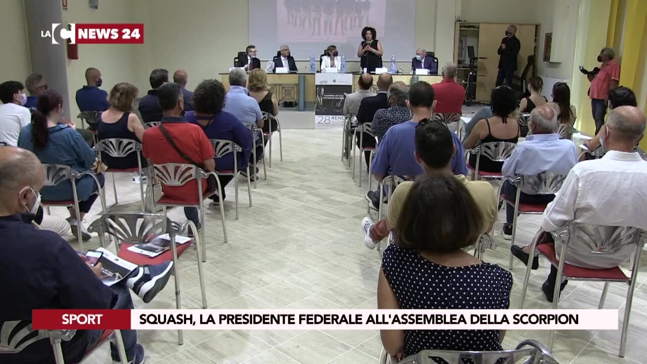 Squash, la presidente federale all'assemblea della Scorpion
