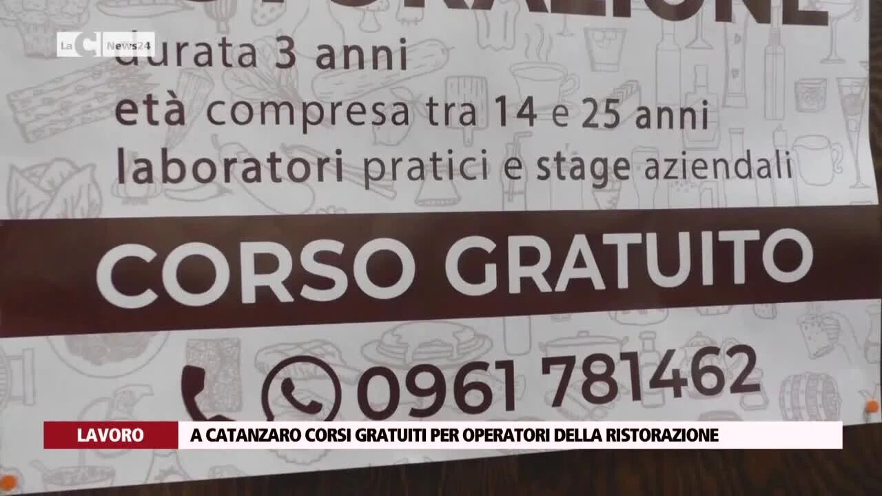 A Catanzaro corsi gratuiti per operatori della ristorazione
