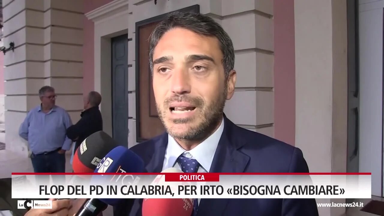 Flop del PD in Calabria, per Irto \"bisogna cambiare\"