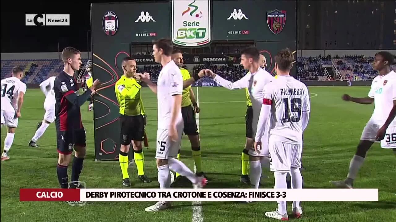 Derby pirotecnico tra Crotone e Cosenza: finisce 3-3
