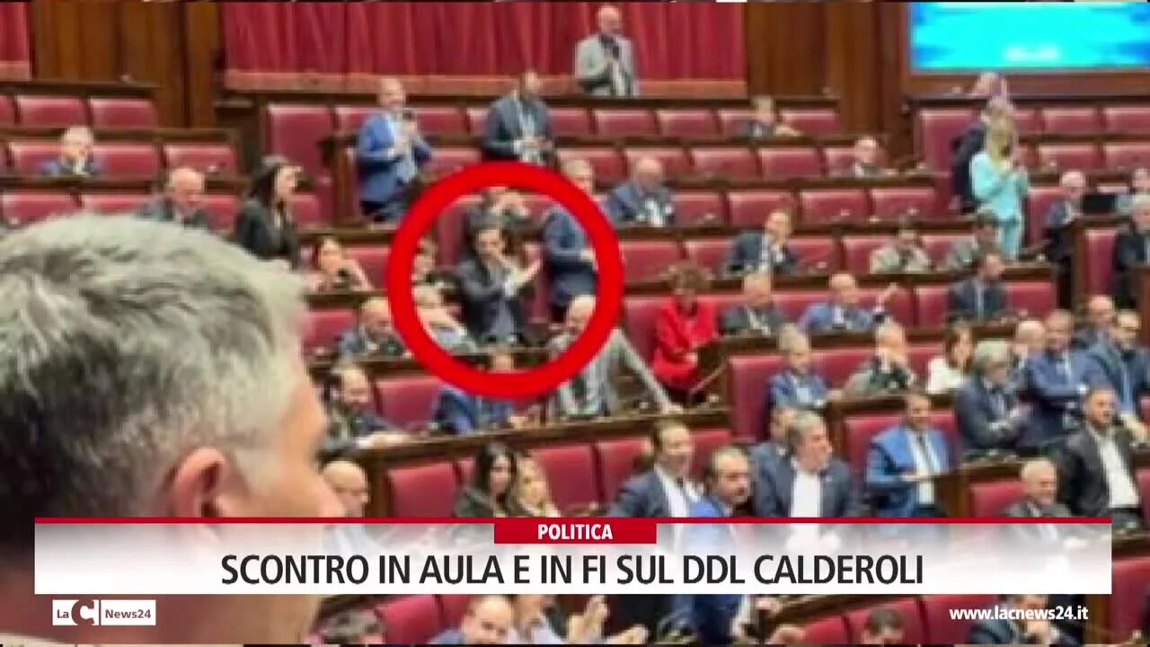 Scontro in aula e in Fi sul Ddl Calderoli